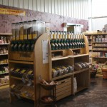 mobilier et agencement professionnels épicerie bio vrac, réalisé par 2 bois et d'acier (ferronnerie ébénisterie dieulefit drôme)