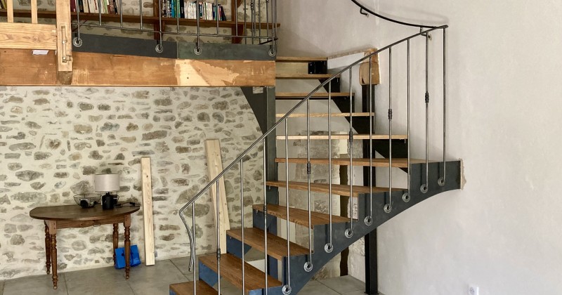 escalier limon cremaillere